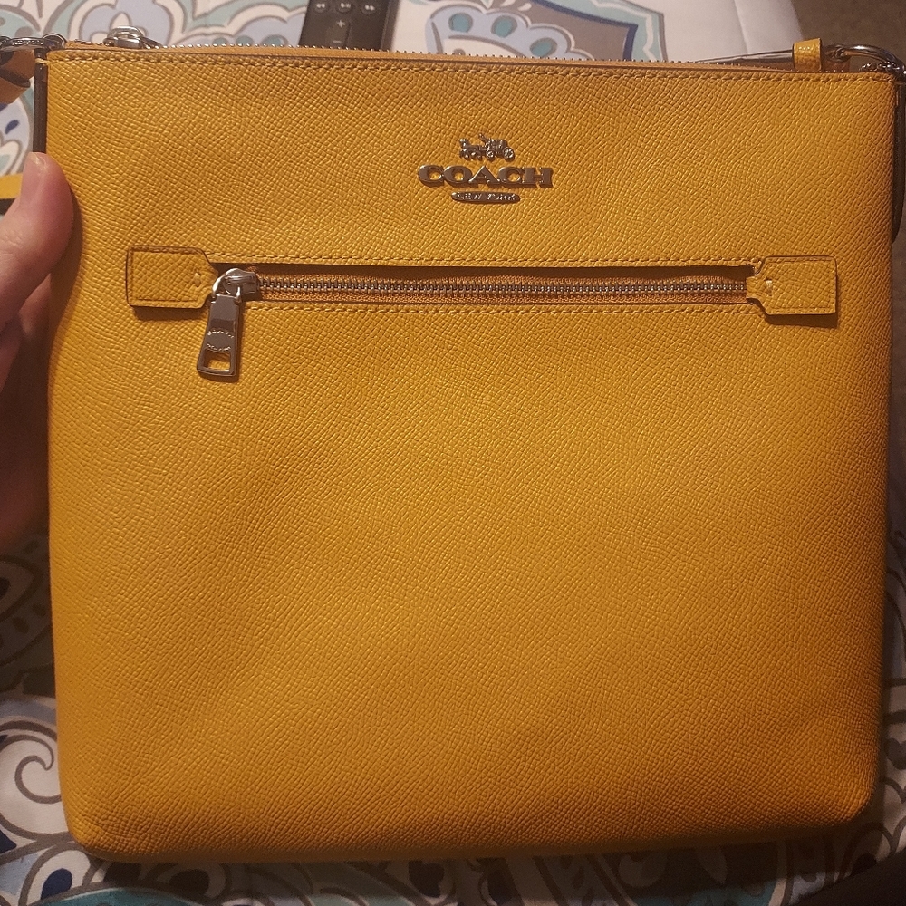 Coach crossbody- mustard yellow